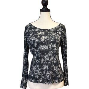 The Kooples Black & White Print Floral Blouse (S)